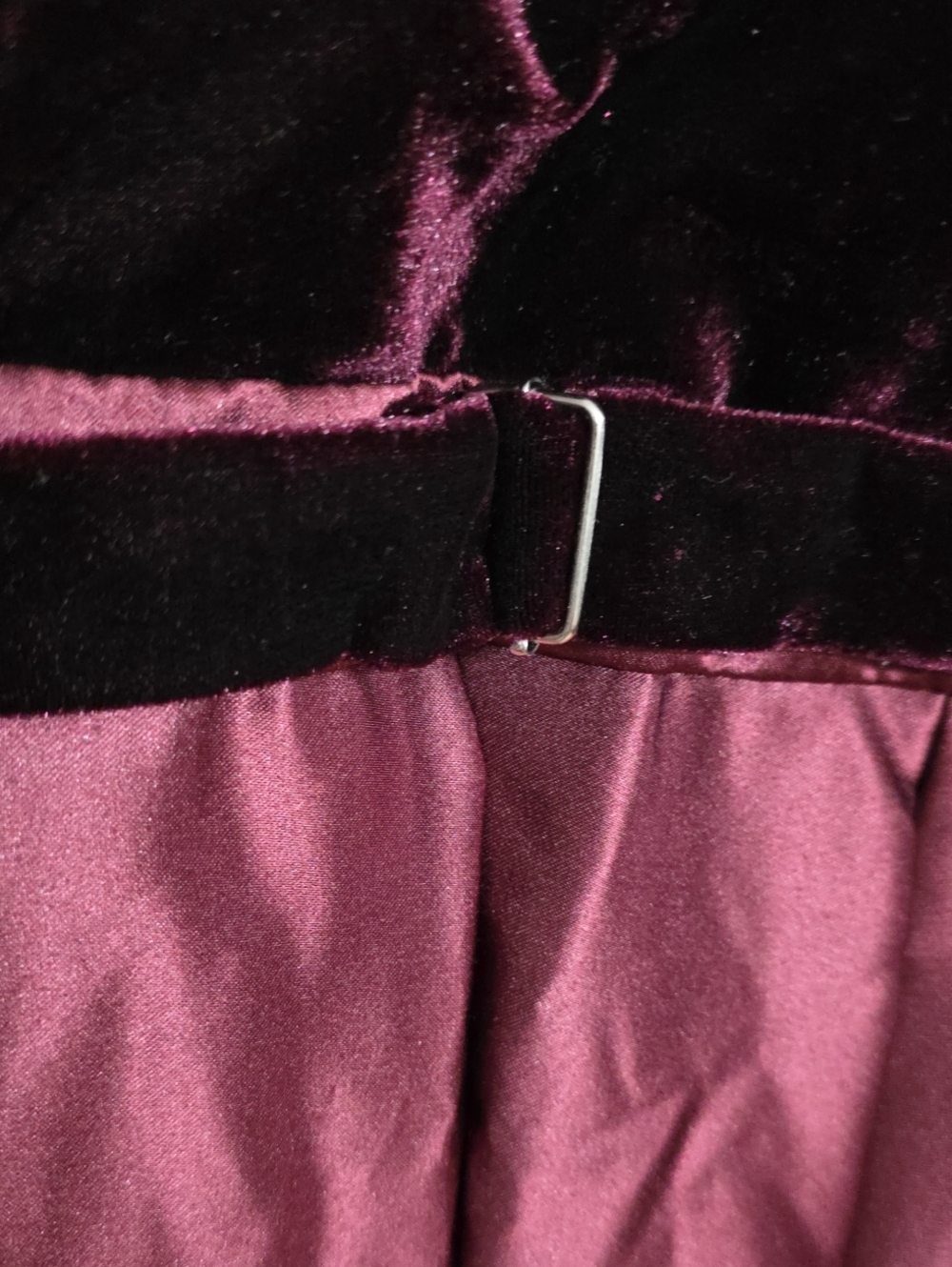NWT Lavetir Womens Formal Maxi Dress Wine Velvety Satiny Bra Holiday Party Sz 14 - Picture 8 of 16